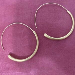 New without tags Lucky Brand Half Circle Gold Earrings